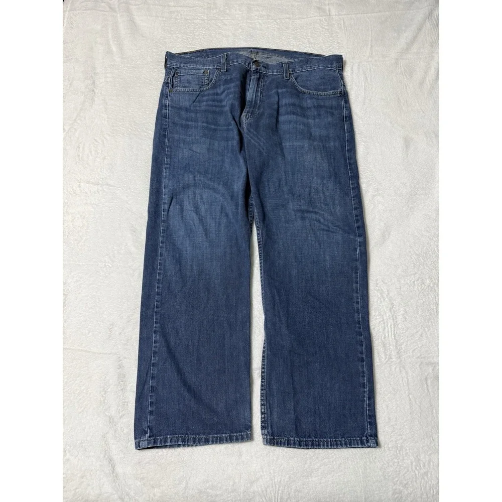 Levis 569 Jeans Mens 39x28 Blue Loose Straight Mid Rise Medium Wash‎